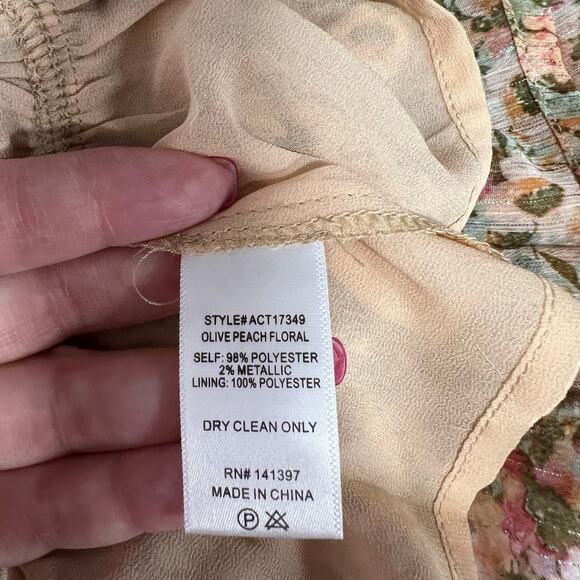 Astr The Label Hart Floral Cold Shoulder Cutout Peplum Top SZ L NWT Romantic Y2K - Picture 8 of 10